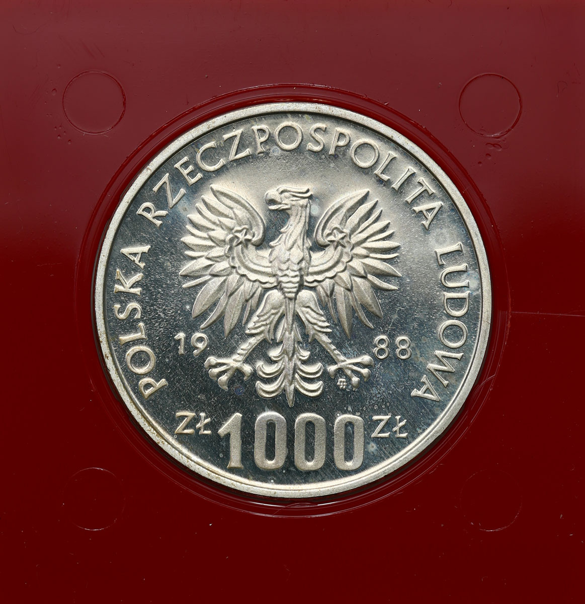 PRL. PRÓBA srebro 1000 złotych 1988 Jadwiga